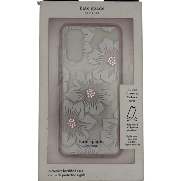 Kate Spade New York Accessories - Open Box: Kate Spade Samsung S20 Floral Rhinestone Hardshell Case – Cream